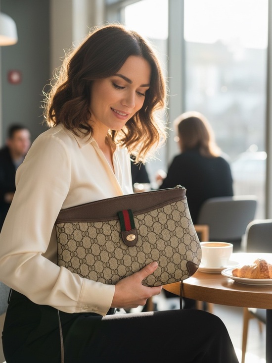 Gucci Handbags - GUCCI GG Supreme Coated Canvas w Sherry Webbing Convertible Bag